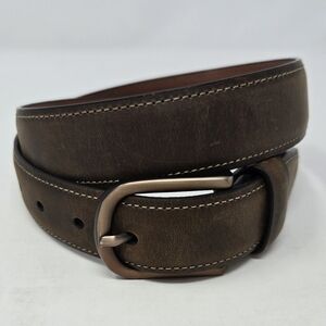 JOHNSTON & MURPHY BROWN LEATHER BELT MENSWEAR ACCESSORY OFFICE WORK MEN SIZE 32
